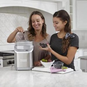 Cuisinart ICE-70P1 Cool Creations 2-Quart Soft Service, Brushed Chrome, Ice Cream Maker with Countdown Timer