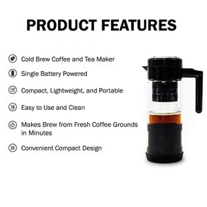 Mobicold 1.0 Electric Cold Brew Coffee Maker – Premium Iced Coffee Maker and Tea Maker, Cold brew in 15 minutes, Easy to Use and Clean, Family Size – Upto 800 ml