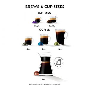 Nespresso Vertuo Next Deluxe Coffee and Espresso Machine NEW by De'Longhi, Pure Chrome, Single Serve Coffee & Espresso Maker, One Touch to Brew