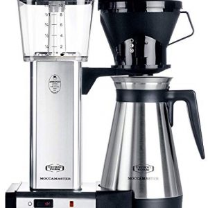 Technivorm Moccamaster 10-Cup 40oz Coffee Brewer Handmade Coffee Maker - KBT741 - Polished Silver