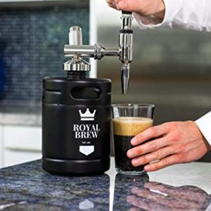 Royal Brew Nitro Cold Brew Coffee Maker Home Keg Kit System (Matte Flat Black 64 oz)