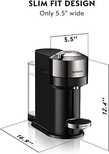 Nespresso BNV540DCR Vertuo Next Espresso Machine by Breville, Dark Chrome