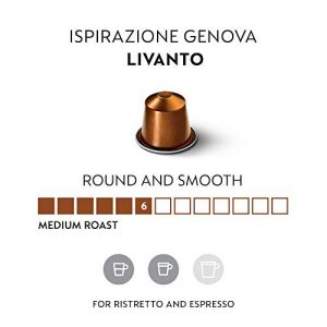 Nespresso Capsules OriginalLine, Livanto, Medium Roast Espresso Coffee, 50 Count Coffee Pods, Brews 1.35 Ounce