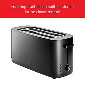 Zwilling Enfinigy Cool Touch 2 Long Slot Toaster, 4 Slices with Extra Wide 1.5