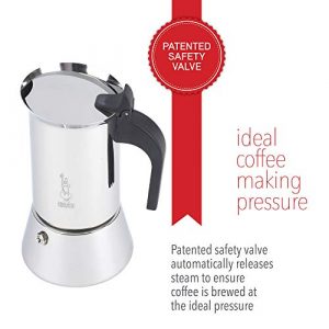Bialetti Venus Induction 4 Cup Espresso Coffee Maker, Stainless Steel, Pack of 1