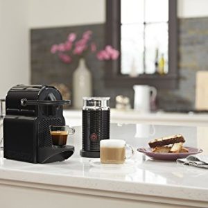 Nespresso Inissia Espresso Maker with Aeroccino Milk Frother by De'Longhi, Black