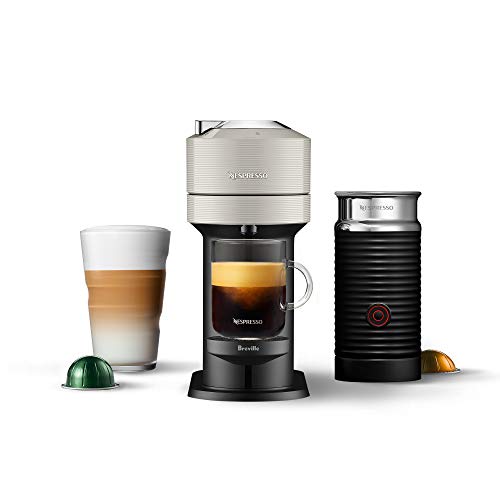 Nespresso BNV550GRY Vertuo Next Espresso Machine with Aeroccino by Breville, Light Grey