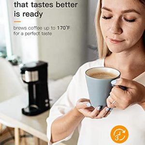 Single Serve Coffee Maker Brewer for K-Cup Pod & Ground Coffee Thermal Drip Instant Coffee Machine with Self Cleaning Function, Brew Strength Control