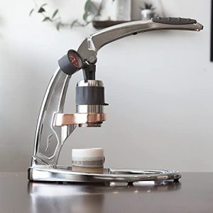 Flair Espresso Maker PRO 2 (Chrome) - An all manual lever espresso maker with stainless steel brew head and pressure gauge