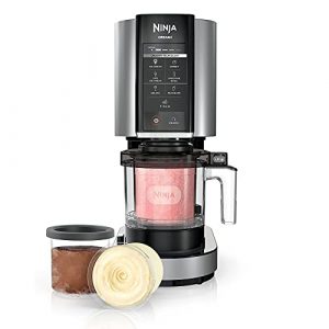 Ninja NC301 CREAMi, Ice Cream, Gelato, Milkshake, Sorbet, and Smoothie Bowl Maker, 7 One-Touch Programs, Silver (Renewed)