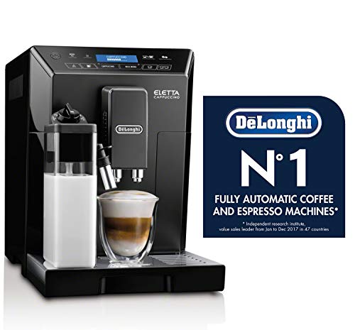 DeLonghi ECAM44660B Eletta Fully Automatic Espresso, Cappuccino and Coffee Machine with One Touch LatteCrema System and Milk Drinks Menu