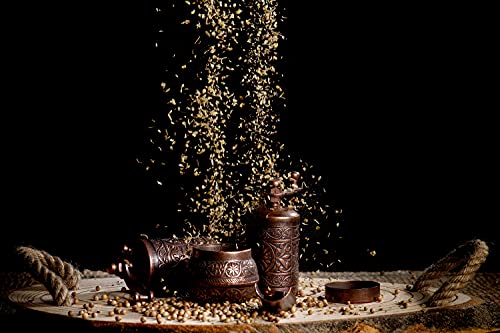 Salt And Pepper Grinder Set - Herb Grinder - Pepper Grinder Mill - Pepper Mill - Spice Grinder - Salt Grinder - Coffee Bean Grinder - Spice Grinder Manual (Antique Copper)