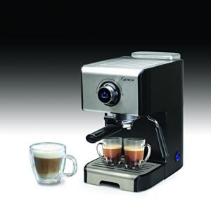 Capresso EC300 Cappuccino Espresso Machine, 42, Stainless Steel/Black