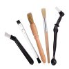 Coffee Brush Set Professional Espresso Brush Kit Include Wooden Coffee Grinder Machine Cleaning Brush and Nylon Espresso Brush for Coffee Machine Group Head (5)
