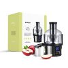 Smart & Silent Nutri Juicer Machines, Stainless Steel Compact Bullet Juice Extractor with Big Mouth 3.5” Feed Chute for Vegetables and Fruits, 800W Powerful Juicer with 5 speed LCD Screen Display Fully Customizable Juicer Cold Press Settings, Easy to Clean with 2 Year Warranty- Domaya