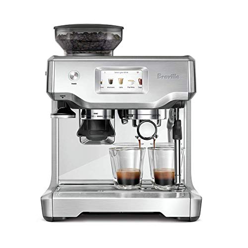 Breville Barista Touch BES880BSS Stainless Steel Espresso Machine w/Touchscreen Controls + Built-In Grinder + Knock Box Mini