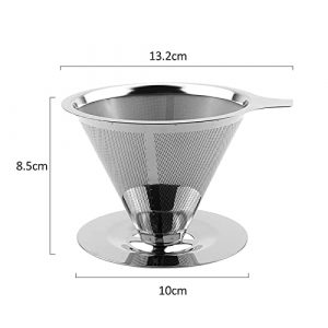 Pour over coffee machine: Double Layer Filter, Drip Coffee Maker, Pour Over Coffee Dripper, Reusable Filter, Permanent Filter, Coffee Maker Pour Over, Manual Coffee Maker, Camping Coffee