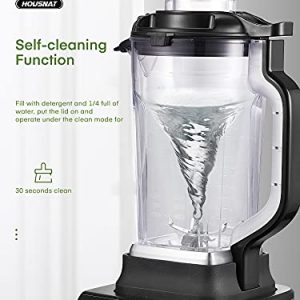Blender for Shakes and Smoothies, 1200W HOUSNAT Smoothie Blender for Kitchen, 8 Smart Presets, 8 Speeds Professional Countertop Blender with 60OZ BPA Free Pitcher, Tamper, Ice Crush, Frozen Fruit