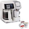 Hamilton Beach 49947 FlexBrew 2 Way Coffee Maker: Single-Serve or 12 Cup Pot, White Bundle with Victor Allen Colombian Single Serve Brew Cups of Coffee - Includes 3 K-Cups