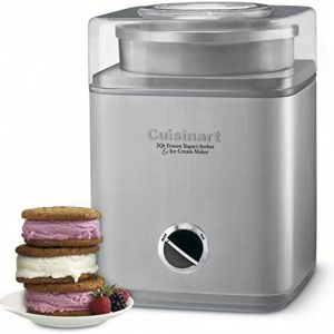 Cuisinart ICE-30BC Pure Indulgence 2-Quart Automatic Frozen Yogurt, Sorbet, and Ice Cream Maker, Brushed Stainless