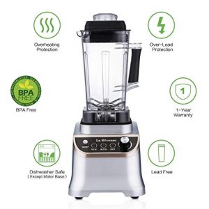 La Reveuse Professional Countertop High Speed Blender with 1200 Watts Powerful -51 oz BPA Free Jar for Frozen Drinks and Smoothies