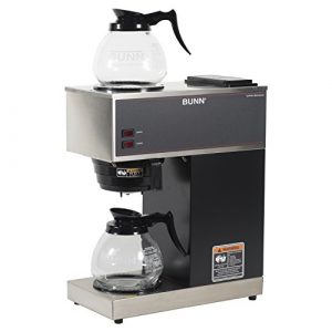BUNN - FBA_33200.0015 Bunn 33200.0015 VPR-2GD 12-Cup Pourover Commercial Coffee Brewer with Upper and Lower Warmers and Two Glass Decanters, Black, Stainless, Standard