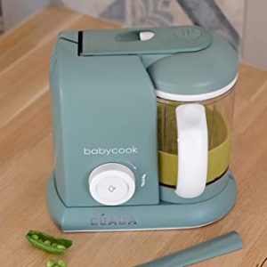 BEABA Babycook Solo 4 in 1 Baby Food Maker Baby Food Processor Baby Food Blender, Baby Food Steamer, Homemade Baby Food, Make Fresh Healthy Baby Food at Home, Large 4.5 Cup Capacity, Eucalyptus