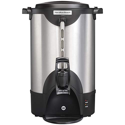 Hamilton Beach Commercial 40 Cup Stainless Steel Coffee Urn Double Wall, 120V, NSF Certified (HCU040S)