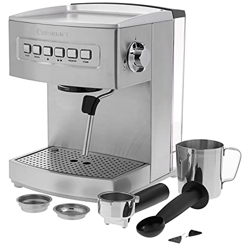 Cuisinart EM-200NP1 Programmable 15-Bar Maker Espresso Machine, Stainless Steel