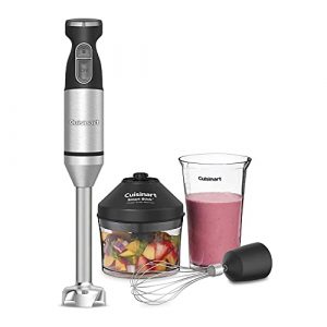 Cuisinart CSB-179 Stainless Steel Smart Stick Variable-Speed Hand Blender with 2 Measuring Cups (1-Cup and 2-Cup Capacity) Bundle (3 Items)
