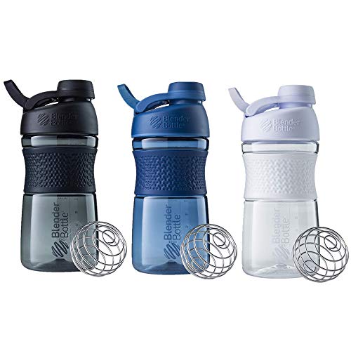 SCS Direct BlenderBottle SportMixer Shaker Bottle 20 oz, 3-Pack, Colors May Vary