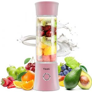 Yeaky Portable Blender, Mini Personal Blender with Detachable Base and USB Rechargeable, 16oz Juicer Cup for Shakes and Smoothie, Especially for Baby Food, Home Outdoor Office and Travel (pink, 16oz)