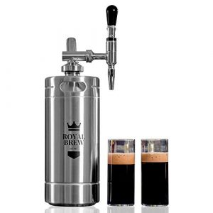 Royal Brew Nitro Cold Brew Coffee Maker Home Keg Kit System (Stainless Steel 128 oz)