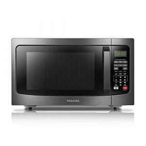 Toshiba EM131A5C-BS Microwave Oven with Smart Sensor, Easy Clean Interior, ECO Mode and Sound On/Off, 1.2 Cu Ft, Black Stainless Steel