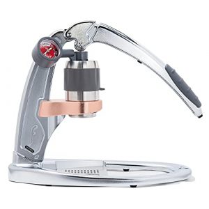 Flair Espresso Maker PRO 2 (Chrome) - An all manual lever espresso maker with stainless steel brew head and pressure gauge