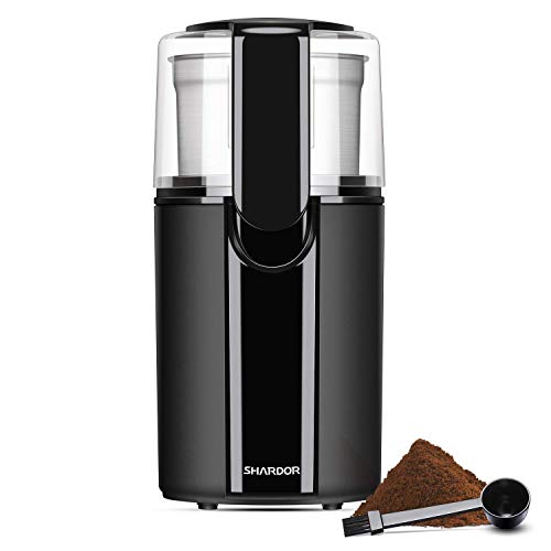 SHARDOR Coffee Grinder Electric, Coffee Bean Grinder Electric, Herb Grinder, Nut Grain Grinder with 1 Removable Stainless Steel Bowl, Black