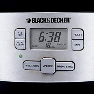 BLACK+DECKER 12-Cup Programmable Coffee Maker, Black (Renewed)