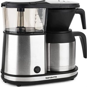 Bonavita 5 Cup Coffee Maker with Thermal Carafe One-Touch Pour Over Brewing, BV1500TS, Stainless Steel