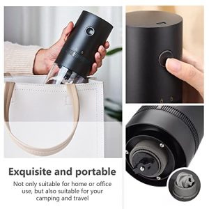 AVNICUD Portable Coffee Grinder Electric, Adjustable Burr Mill Coffee Grinder with Multi Grind Settings for Coffee Beans, Conical Burr Coffee Grinder with USB Rechargeable for Fresh Coffee
