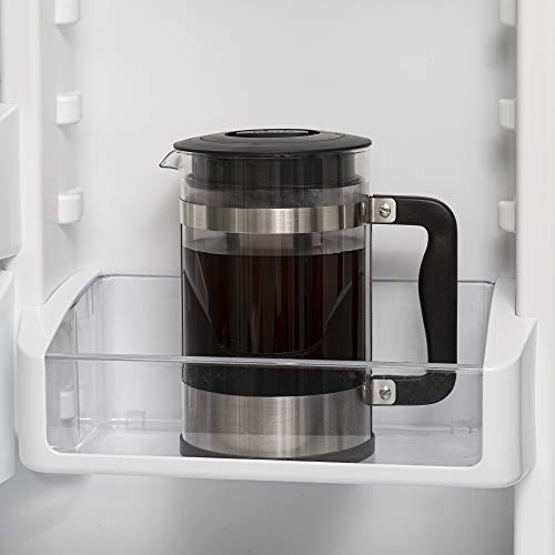 Primula Kedzie Deluxe Cold Brew Iced Coffee Maker Comfort Grip Handle, Durable Glass Carafe, Removable Mesh Filter, 6 Cup, Brushed Stainless Steel