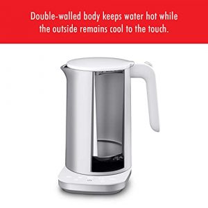 ZWILLING Enfinigy Cool Touch 1.5-Liter Electric Kettle, Cordless Tea Kettle & Hot Water, Silver