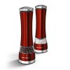 Morphy Richards Accents Electronic Salt and Pepper Mill Set, Red, Stainless Steel, Red
