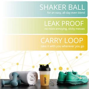 Solofit Protein Shaker Bottles with Shaker Balls– Leak Proof Smoothie & Drink Shaker Bottle – Portable Supplement Mixer Cup - Ideal for Fitness Enthusiasts, Athletes (20 Ounce - 2 Pack)