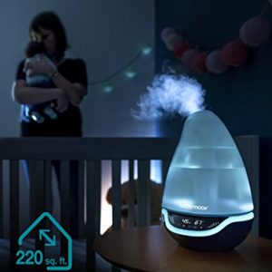 Hygro Plus Cool Mist Humidifier | 3-in-1 Humidity Control, Multicolored Night Light & Essential Oil Diffuser | Easy Use and Care (NO Filter Needed)