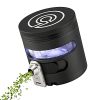 Tectonic9 MANUAL Herb Grinder w/ AUTOMATIC Electric Herbal Spice Dispenser Large 2.5" Aluminum Alloy