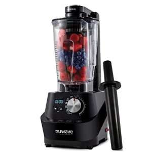 NuWave Moxie Vacuum Blender 64oz – NSF-Certified Professional Grade, 1500-watt High-Performance, Self-Cleaning, 7 Presets & 10 Speed Settings for Shakes, Smoothies, Nut Butters, Crushed Ice & More, Comes with BPA-Free 64-ounce Triton Pitcher, Vacuum Lid and Plunger Lid