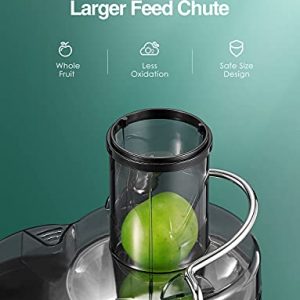Ke- Juicer Machines, 800W Juice and Vegetable Extractor 5-Speed Touch Screen, 3.1'' Big Mouth Centrifugal Juicer, Easy to Clean, Quiet Motor, Non-Slip Feet, BPA-Free …