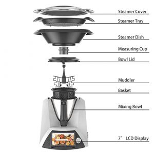 ChefRobot Kitchen Robot Food Cooking Processor Cooking,WiFi Built-In,Kneading,Blending,Mixing,Steaming,Boiling,Stir-Frying