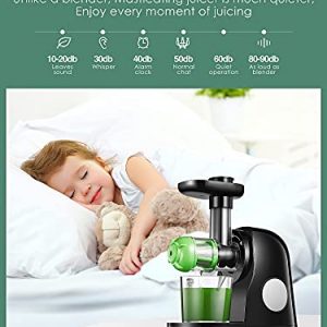 Juicer Machines, Slow Masticating Juicer with Higher Juice Yield and Drier Pulp For Vegetables and Fruits- Easy to Use and Clean | 150-Watt | Quiet Motor & Reverse Function | BPA-Free