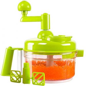 KEOUKE Hand Crank Food Processor - Manual Food Chopper Blender Mixer Cutter Meat Grinder for Vegetables, Fruits, Salad with a Egg Separator